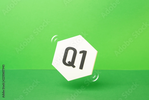 Q1 first business quarter of the year. Concept of year end results and financial closing. Annual review and final performance report. The first period of the business year.