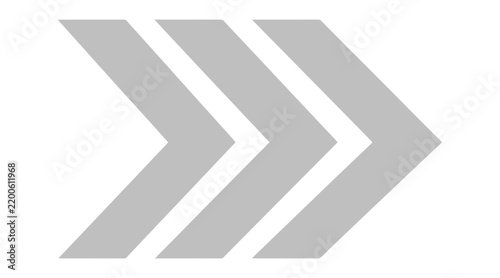 Three grey chevron arrows pointing right