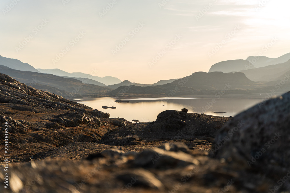 Fototapeta premium Landscapes of East Greenland's Fjords in summer
