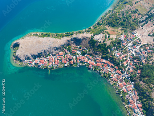 Albania in village top view, Ohrid lake shores