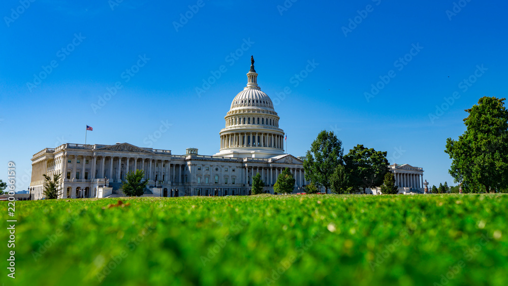 Obraz premium American Congress inside Capitol, Washington D.C. United States Senate within Capitol building. Capitol building near National Mall. Capitol government building for congress in America.