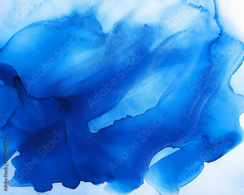 Abstract cerulean blue watercolor wash texture for artistic background design