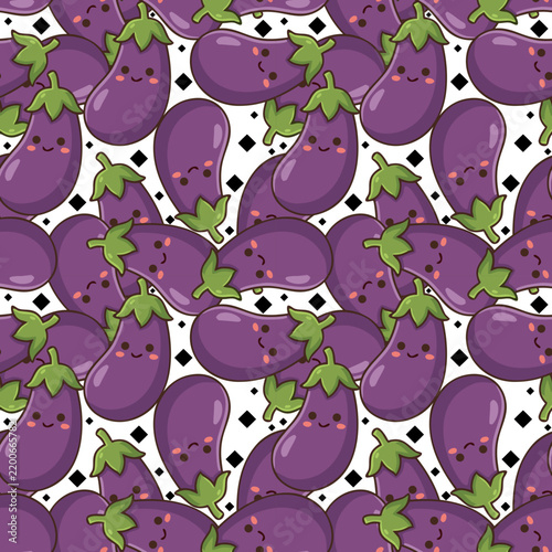 seamless pattern with eggplant 