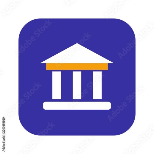 Bank building icon vector illustration isolated on transparent background