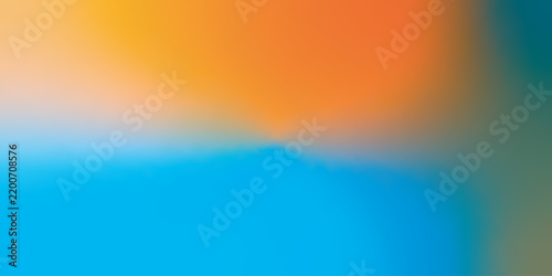 Smooth abstract gradient background with vibrant orange and bright blue blending colors
