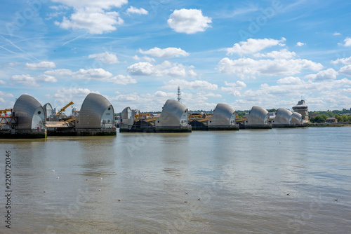 Wide Angle View of the Thames Barrier 