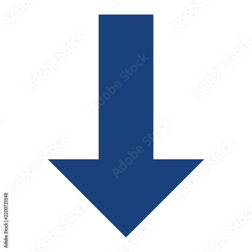 Naklejka Blue Down Arrow Icon, Standalone
