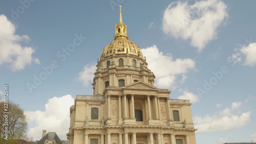 Les Invalides Golden Dome and Baroque Architecture in Paris, France