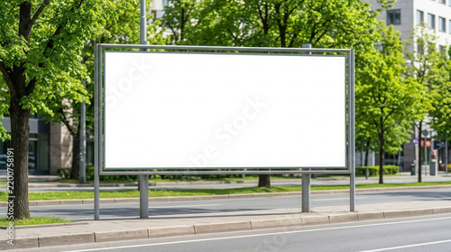 Urban Billboard With Blank Screen Ready For Advertisement Design