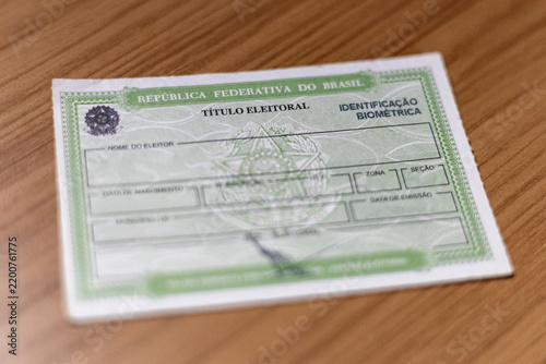 Brazilian electoral voter ID card (Titulo Eleitoral), Brazil