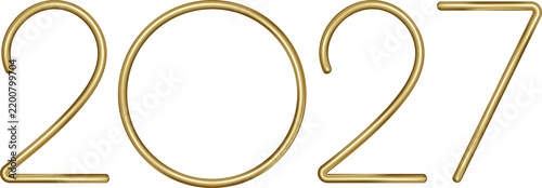 2027 Gold Lettering Luxury Style
