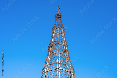 Fotografía Shukhov Tower in Moscow, Russia, historic steel lattice broadcasting tower desig