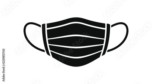 Vector illustration of medical face mask icon on a transparent background