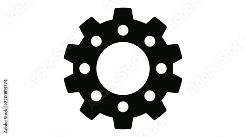 Vector illustration of gear cog wheel icon on a transparent background