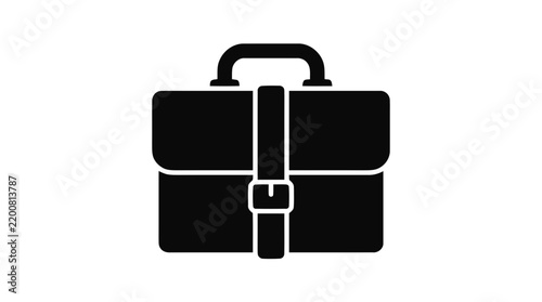 Vector illustration of briefcase icon for business and professional document storage on a transparent background