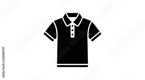 Vector illustration of polo shirt icon for casual clothing and fashion apparel on a transparent background