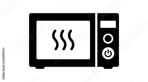 Vector illustration of microwave oven icon on a transparent background