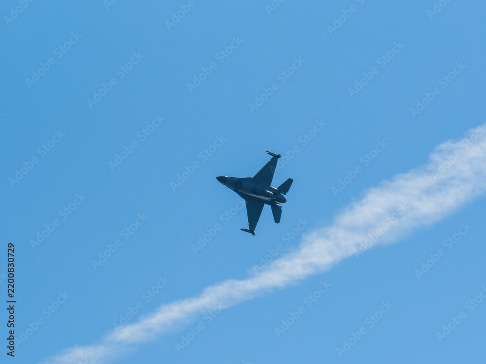 Fototapeta premium F-16 fighter jet during a training flight