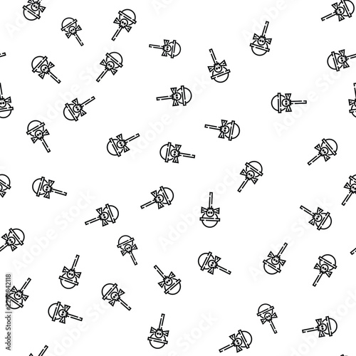 Halloween Candy Minimalist Line Art Seamless Pattern