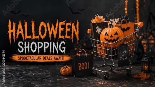 Celebrating Happy Halloween Day and shopping with Spooky Decorations Costumes Jack o Lanterns on October 31