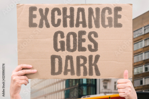 Canvastavla "Exchange goes dark" Cryptocurrency trading platform shutting down or disappearing