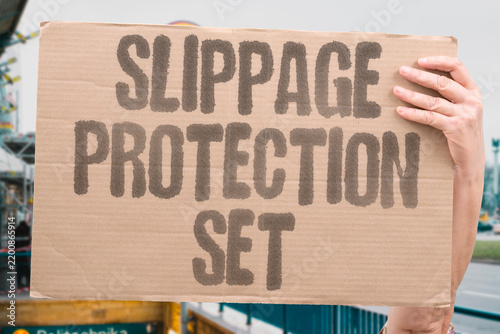 Obraz na płótnie "Slippage Protection Set" Price tolerance limits prevent adverse execution during volatile swaps