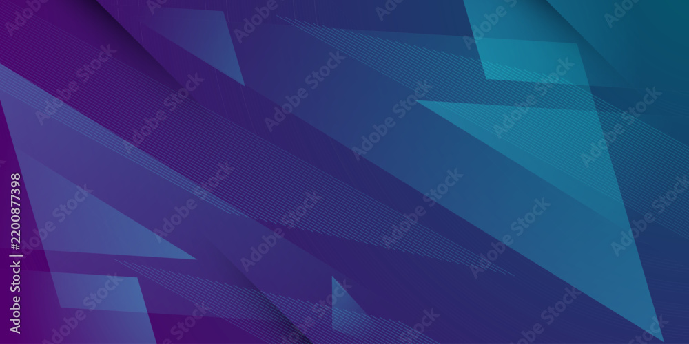 Obraz premium Abstract gradient dark green and purple color background with triangle motion shapes pattern element concept design. Futuristic banner style.