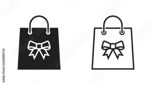Shopping bags with decorative bows