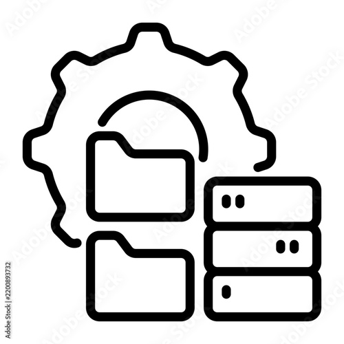 system icon, line icon style