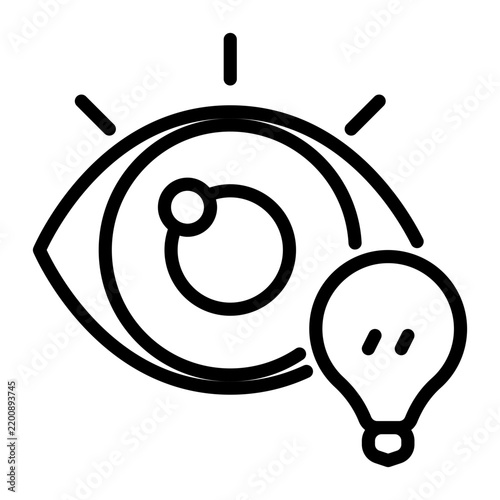Vision icon, line icon style