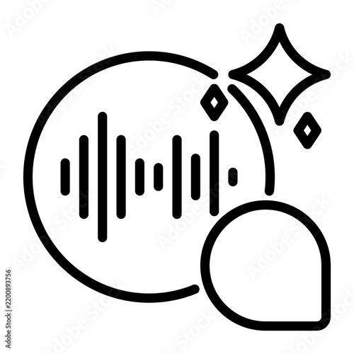 Voice icon, line icon style
