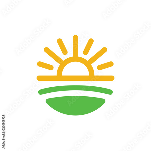 Agriculture Minimal Logo Design Vector Icon