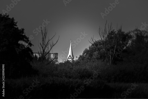 Fotografie Lutheran church in Kaliningrad in the distance