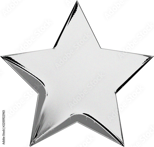 Shiny Metallic Silver Star Aesthetic Inspired by Y2K Nostalgia and Futuristic Retro Design