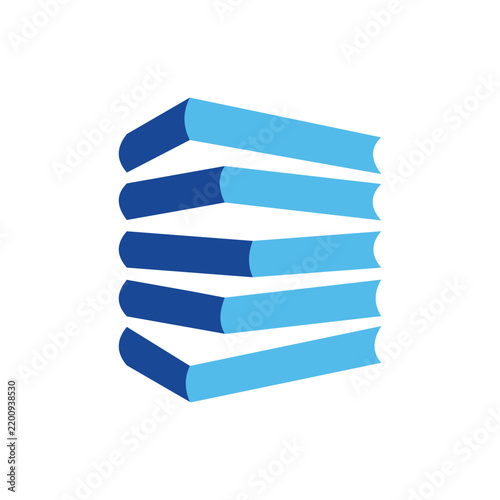 Books Mark Minimal 3D Logo Design Vector Icon