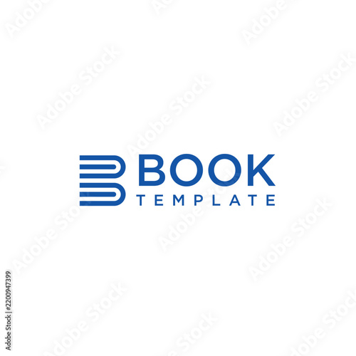Book Minimal Modern Logo Design Vector Icon