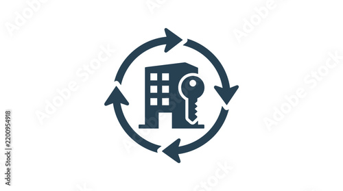 Property Management and Real Estate Turnover Cycle Vector Illustration