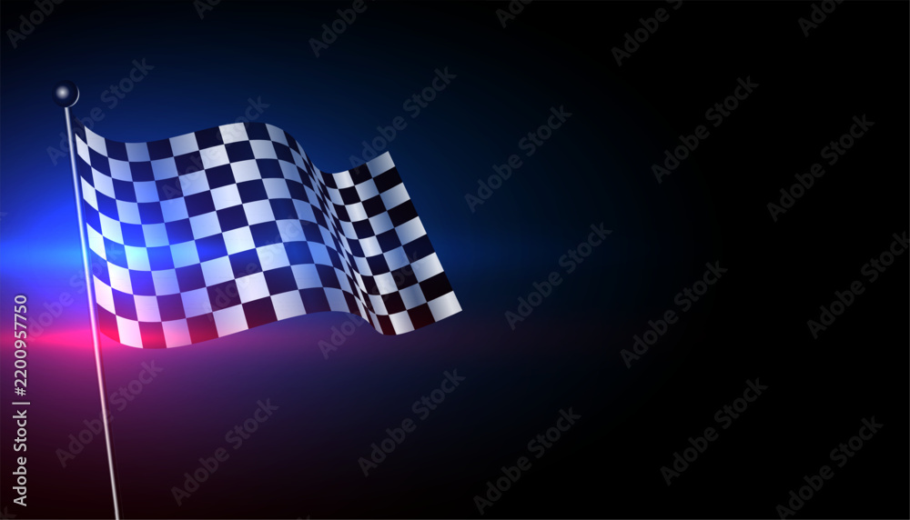 Obraz premium realistic sports racing flag background with text space