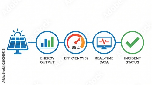 Solar energy efficiency monitoring system