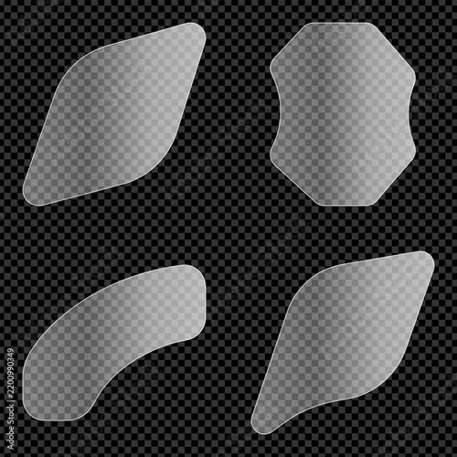 Abstract glass morphism shapes a modern ui design element exploration