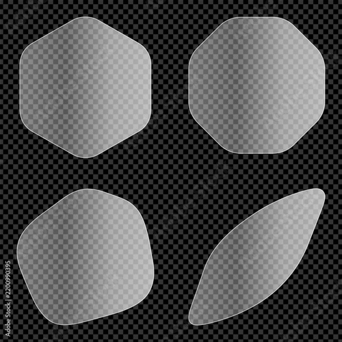 Abstract glass morphism design a collection of blurred translucent geometric shapes and forms