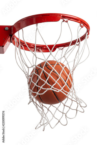Basketball scoring through hoop net