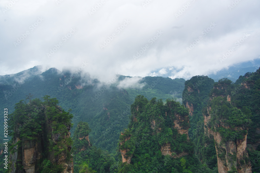 Obraz premium mountain landscape with clouds