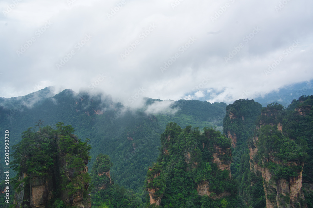 Obraz premium mountain landscape with clouds