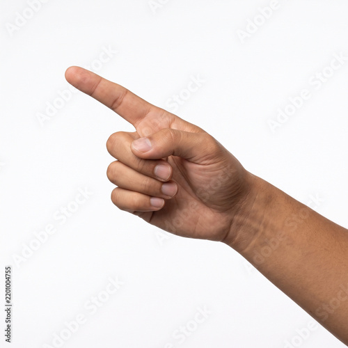 Foto Human hand pointing index finger forward[cite: 12]