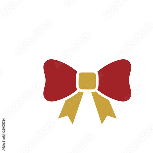 Red and gold bow