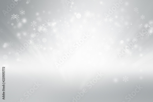 white snow blur abstract background. Bokeh Christmas blurred beautiful shiny Christmas lights.