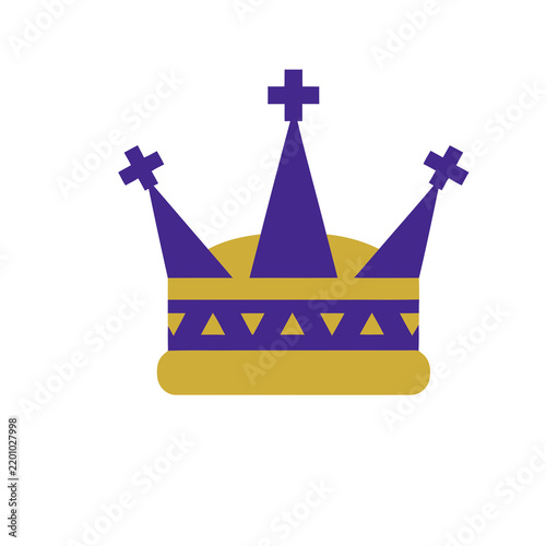 Fotografie Purple and gold crown with crosses