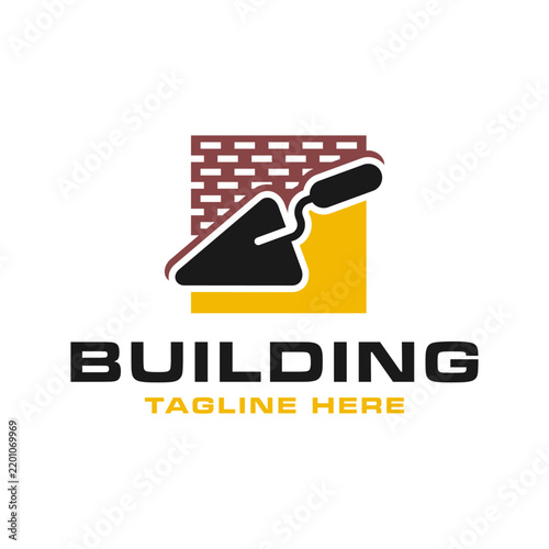 house wall builder logo