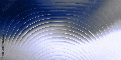 Fotografie Abstract background featuring concentric semicircular lines with smooth gradients of cool blue and silver gray tones suitable for modern digital design projects